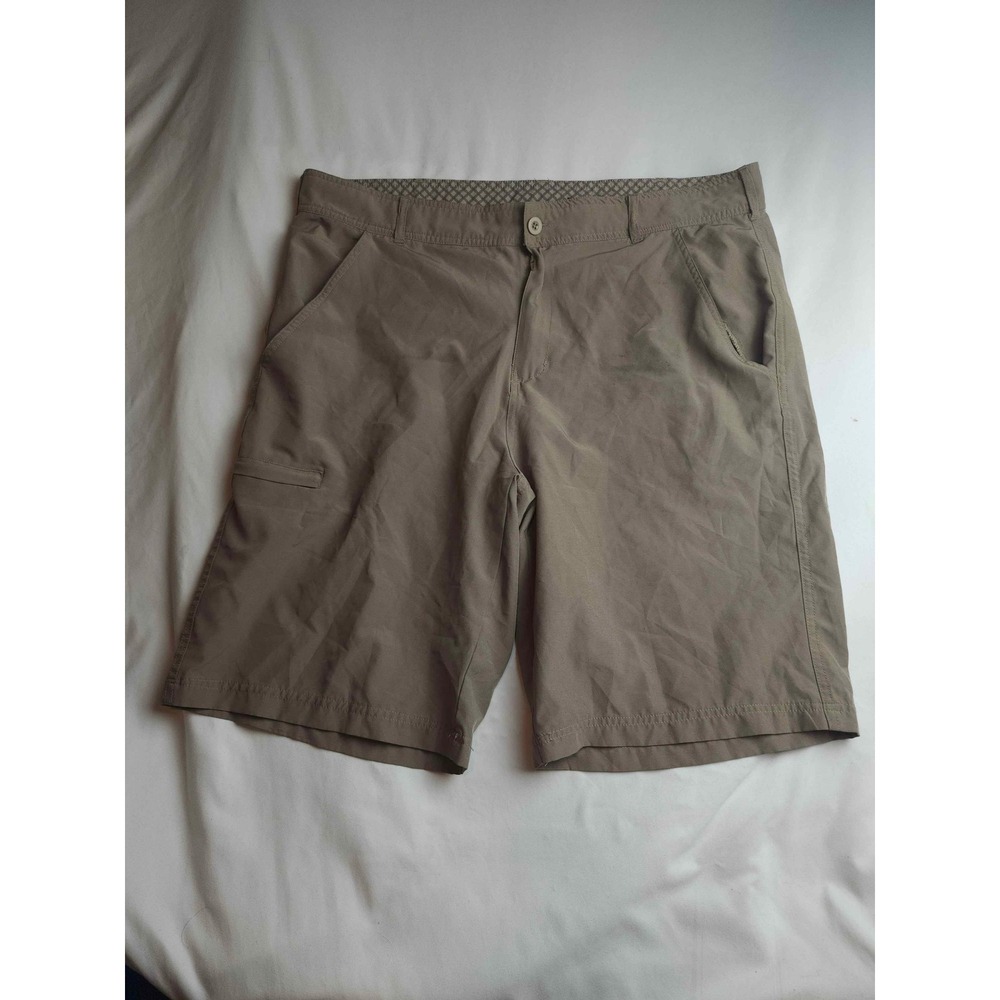 Canyon Creek Mens Utility Shorts 36 Khaki Tan Stretch Hiking Cargo Pocket 10in